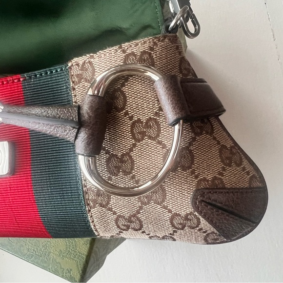 Gucci GG Canvas Small Horsebit Chain Shoulder Bag - Picture 15 of 16